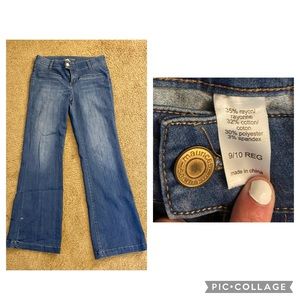 Mid-Rise Denim Flare Jeans